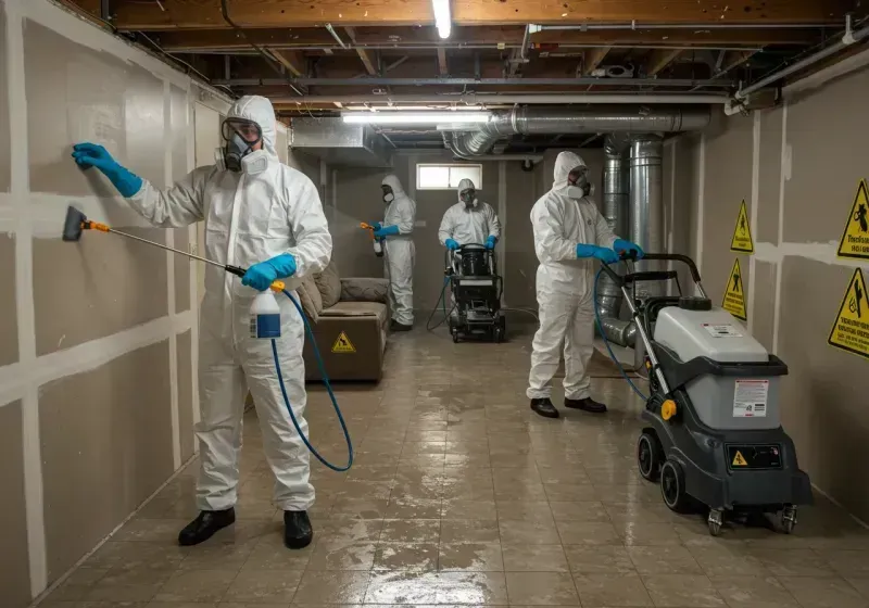 Basement Moisture Removal and Structural Drying process in Portland, CT